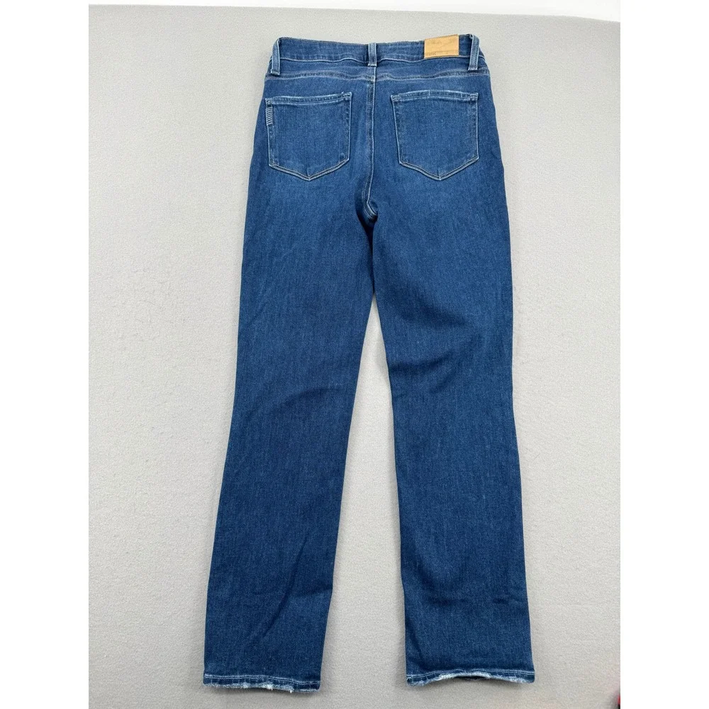 Paige Cindy High Rise Straight Leg Jeans Womens 28 (29x28) Blue Stretch Denim